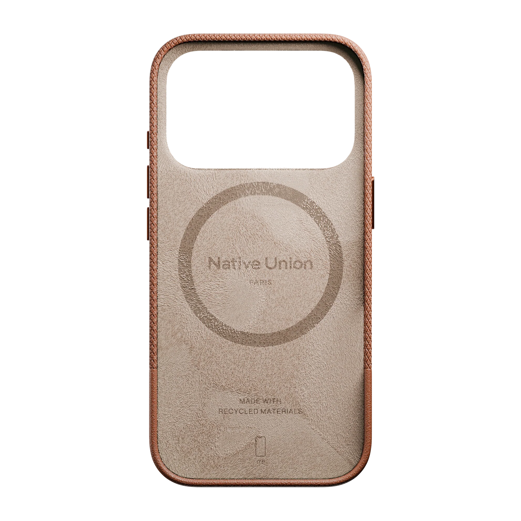 На фото изображено Чехол Native Union Paris (Re)Classic Case для iPhone 17 Pro Max Коричневый