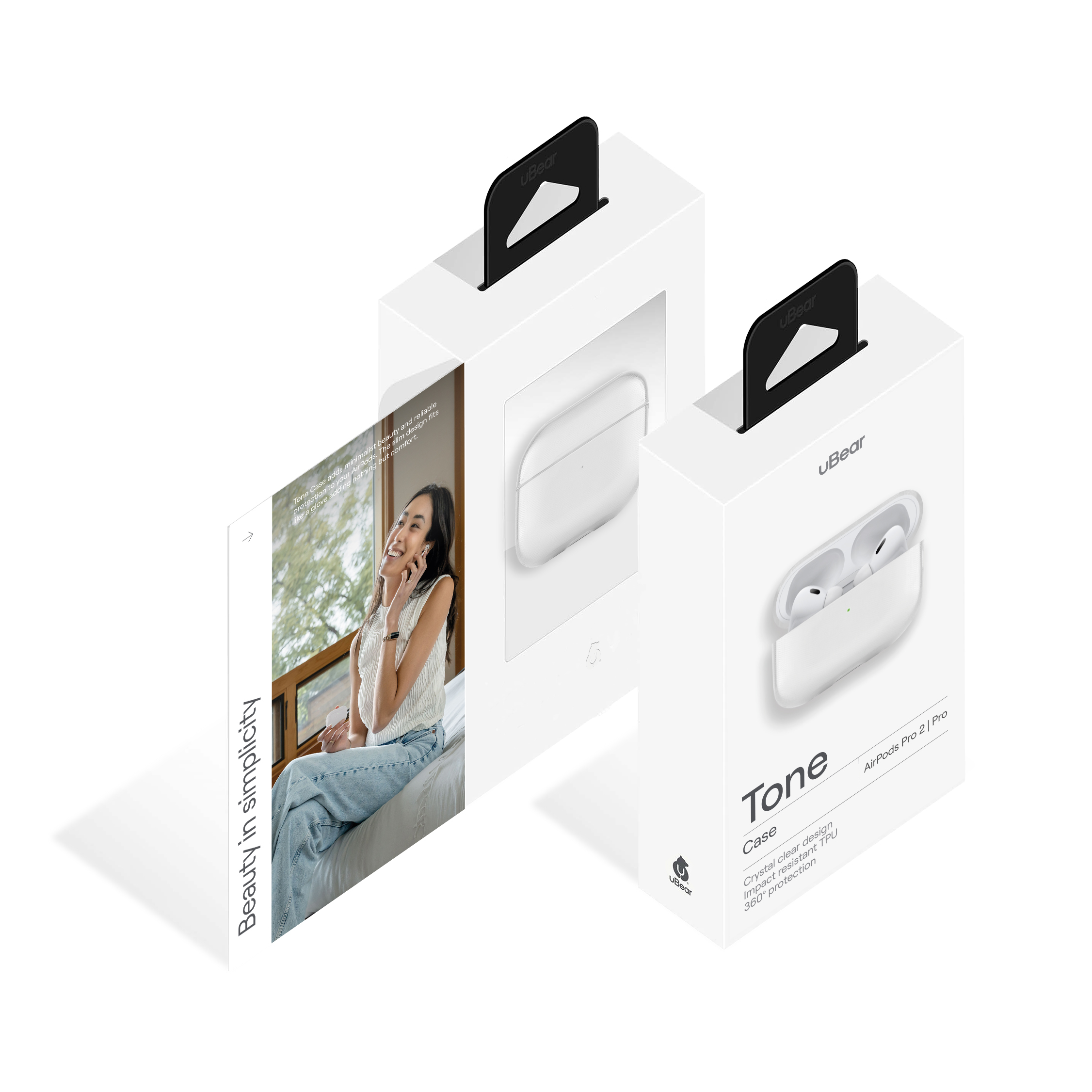 На фото изображено Защитный чехол uBear Tone Case для AirPods Pro 2, прозрачный