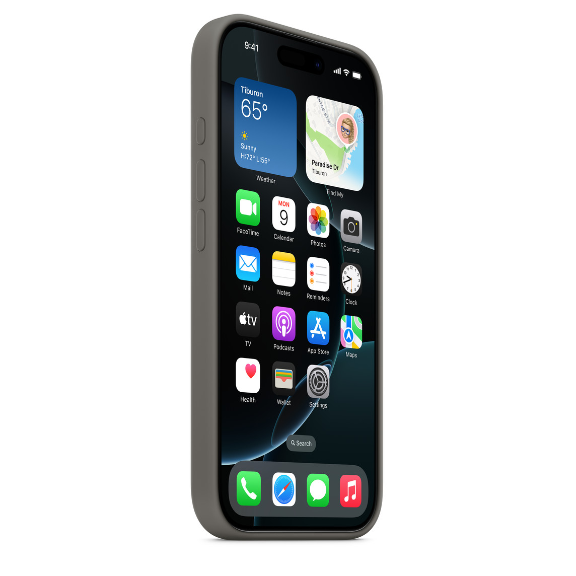Чехол Apple для iPhone 16 Pro Silicone with MagSafe, серый