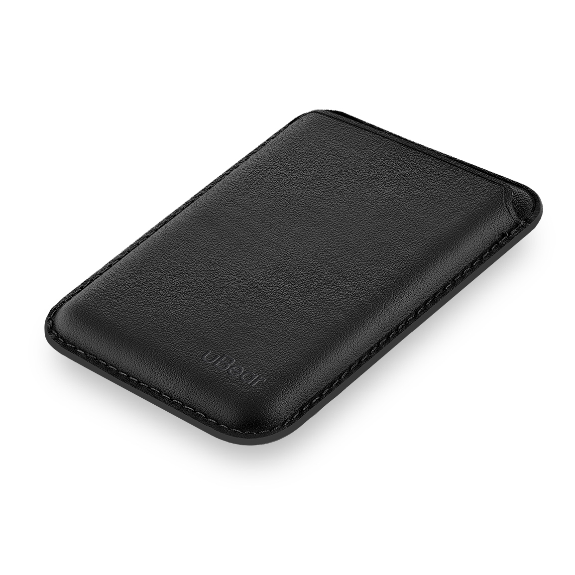 На фото изображено Магнитный кардхолдер uBear Leather Shell, чёрный