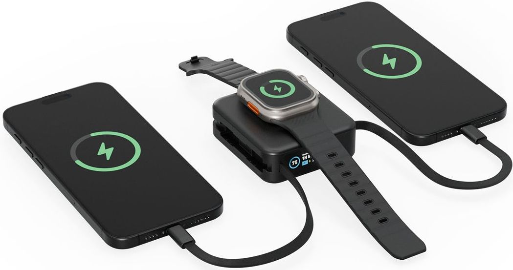 На фото изображено Внешний аккумулятор Energea MagPac Mini Plus 10000 mAh, черный