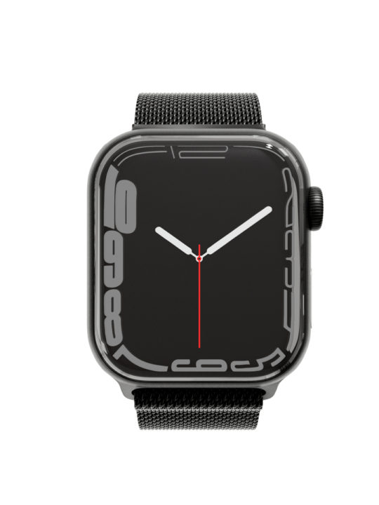 Ремешок из нержавеющей стали сетчатый VLP для Apple Watch 42/44/45, чёрный