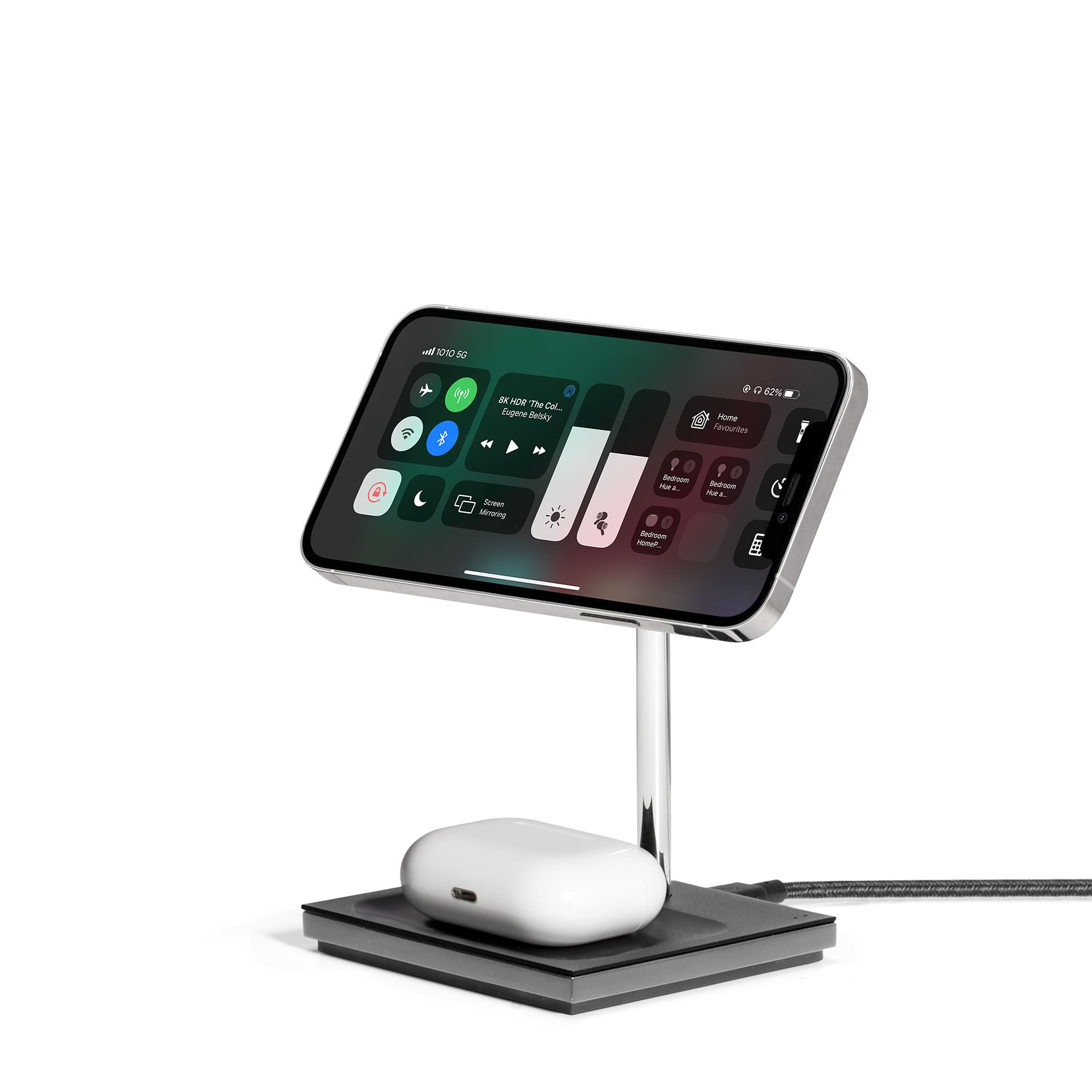 Беспроводное зарядное устройство Native Union Snap Magnetic 2 в 1, черный
