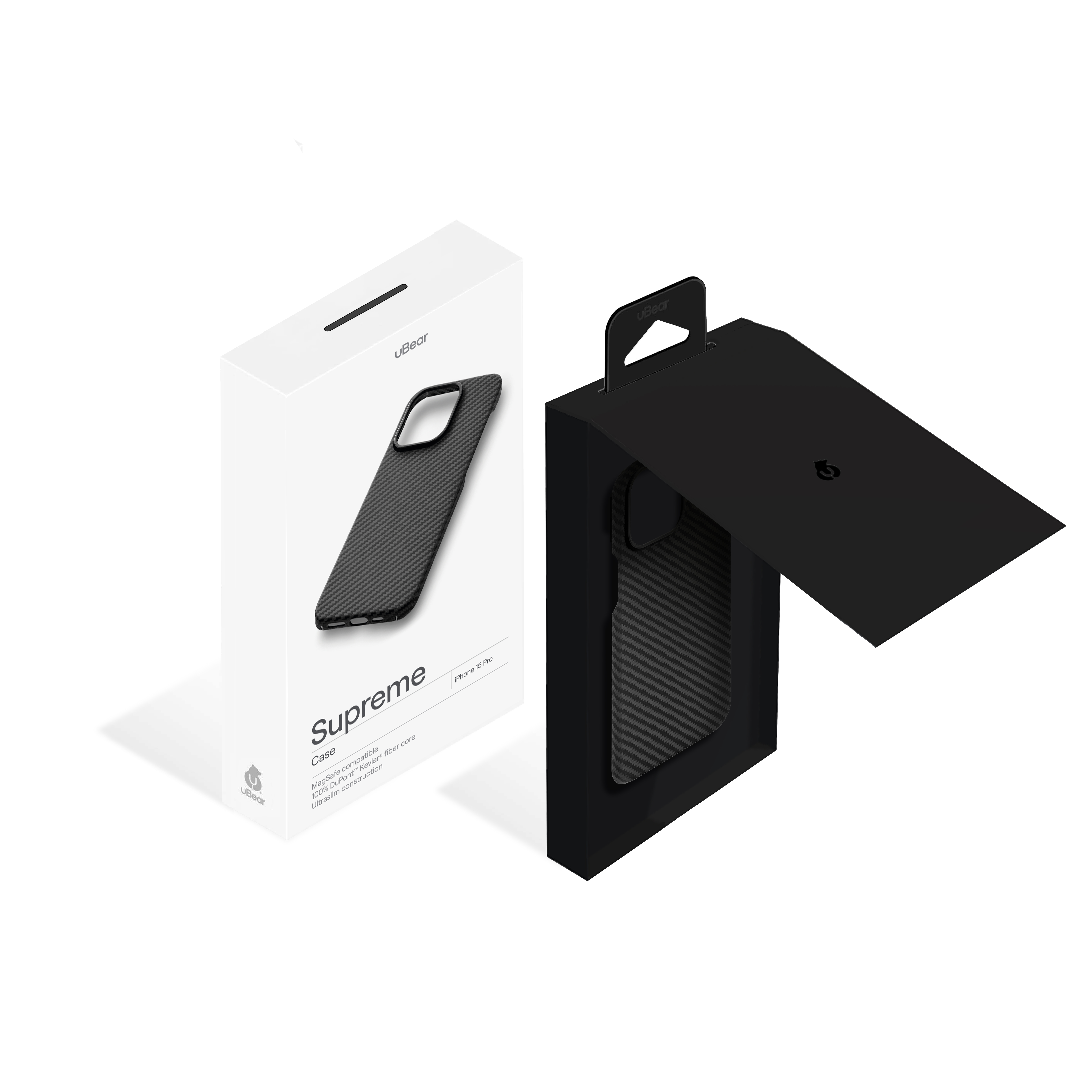  Чехол из арамидного волокна с поддержкой MagSafe uBear Supreme Case для iPhone 15 Pro