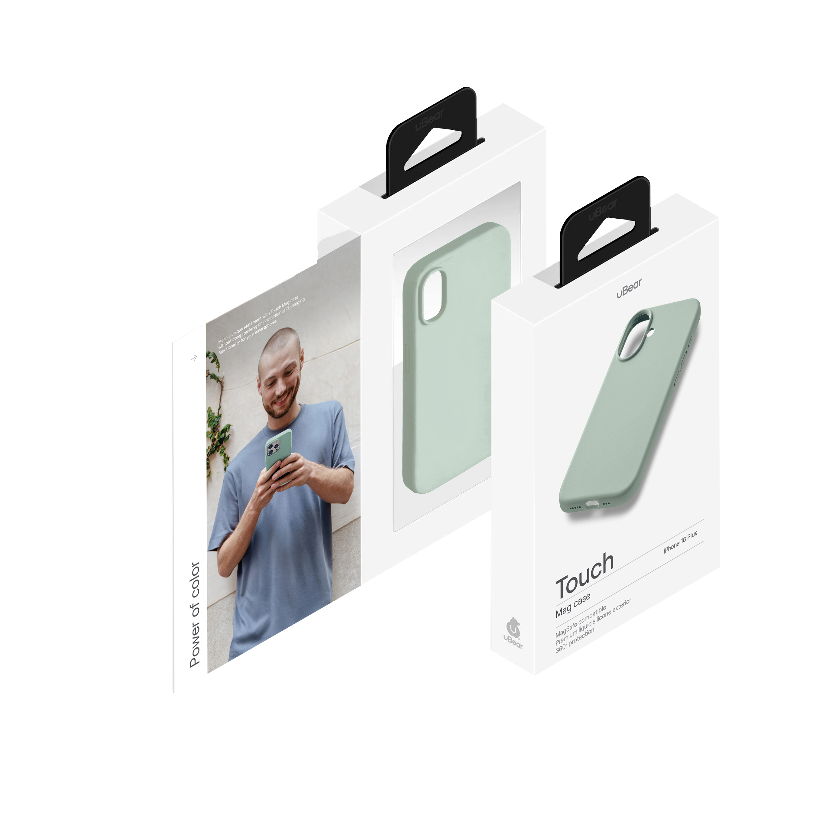 Чехол защитный uBear Touch Mag Case для iPhone 16 Plus, холодная мята