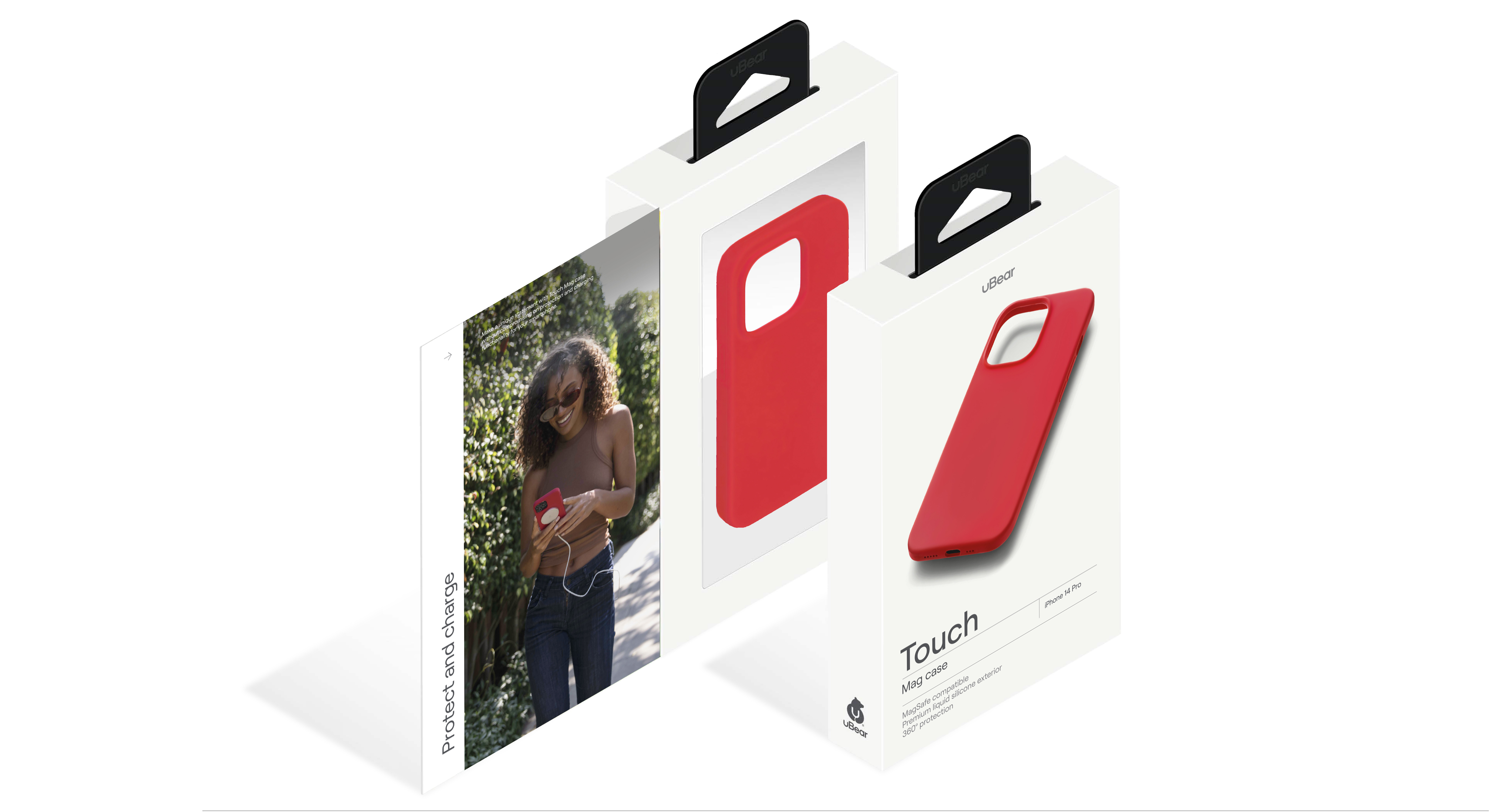 Чехол защитный uBear Touch Mag Case для iPhone 14 Pro, красный