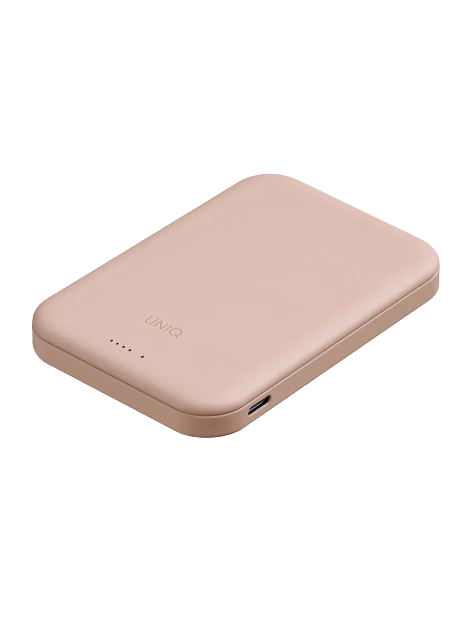 На фото изображено Внешний аккумулятор Uniq Lexa 5000 mAh, розовый