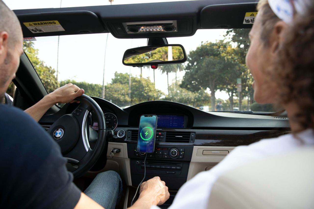 Беспроводное зарядное устройство Go-Power, c креплением на автомобильную решетку, чёрный