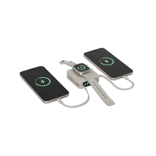 Фото Внешний аккумулятор Energea MagPac Mini Plus 10000 mAh, бежевый На фото изображено Внешний аккумулятор Energea MagPac Mini Plus 10000 mAh, бежевый