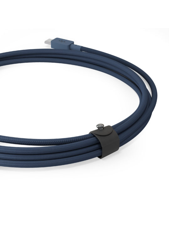 Кабель VLP Nylon Cable USB-C/USB-C, 1.2м, темно-синий