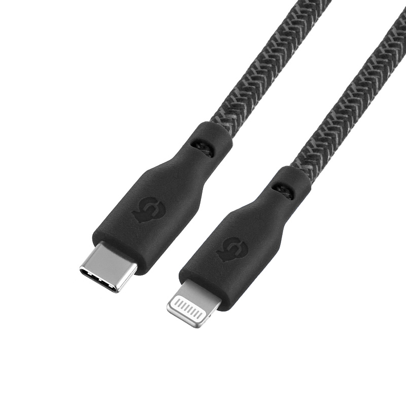 Зарядный кабель uBear Trend, USB-C/Lightning, 1,2м, чёрный Зарядный кабель uBear Trend, USB-C/Lightning, 1,2м, чёрный