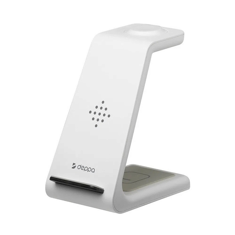Зарядная станция Deppa 3 в 1 Charging Stand Twin, белый Зарядная станция Deppa 3 в 1 Charging Stand Twin, белый