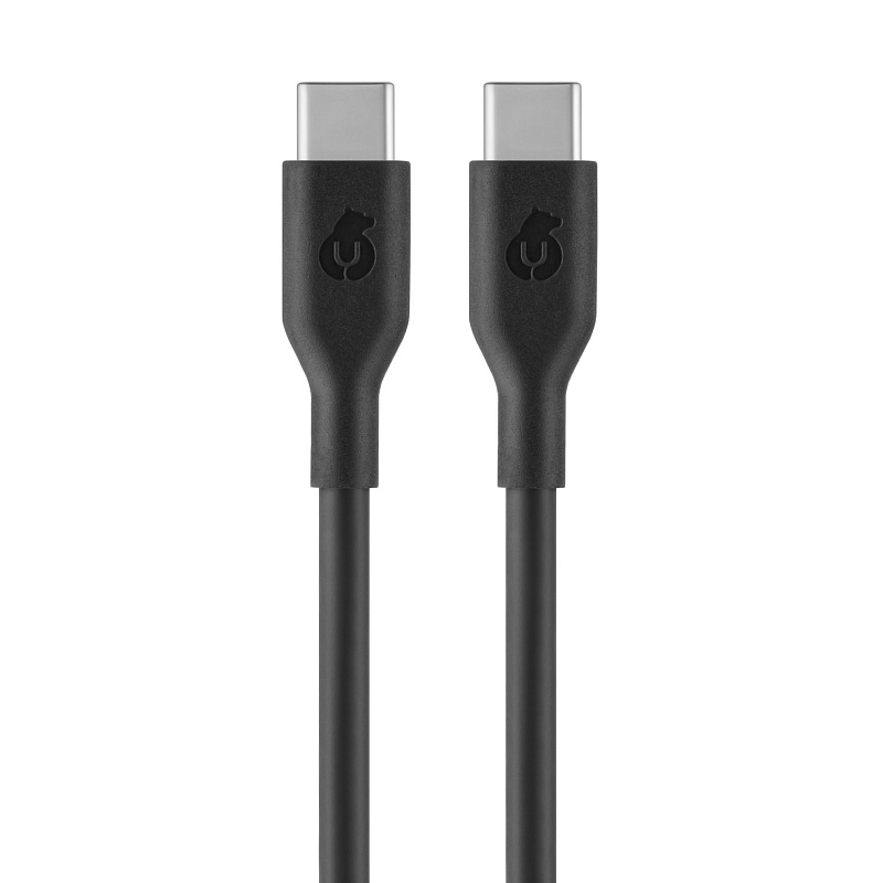 Зарядный кабель uBear Life USB-C/USB-C, 100W, 2м, чёрный Зарядный кабель uBear Life USB-C/USB-C, 100W, 2м, чёрный
