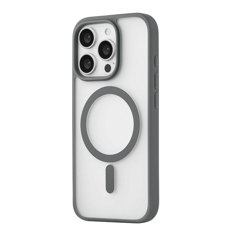 Чехол защитный uBear Cloud Mag Case для iPhone 16 Pro, серый Чехол защитный uBear Cloud Mag Case для iPhone 16 Pro, серый
