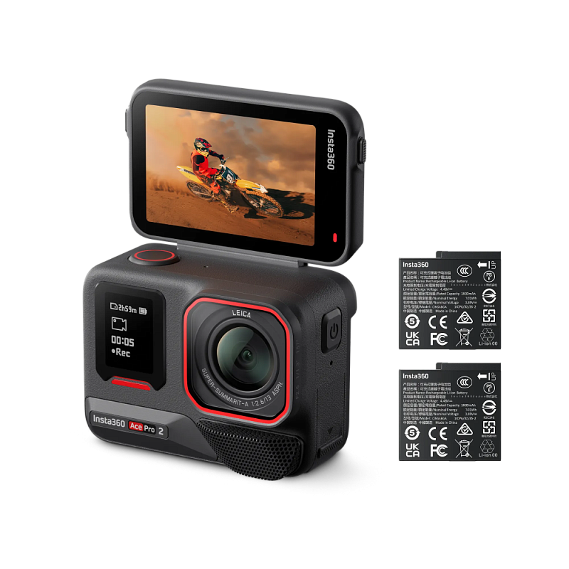 Экшн камера Insta360 Ace Pro 2 Dual Battery, чёрный Экшн камера Insta360 Ace Pro 2 Dual Battery, чёрный