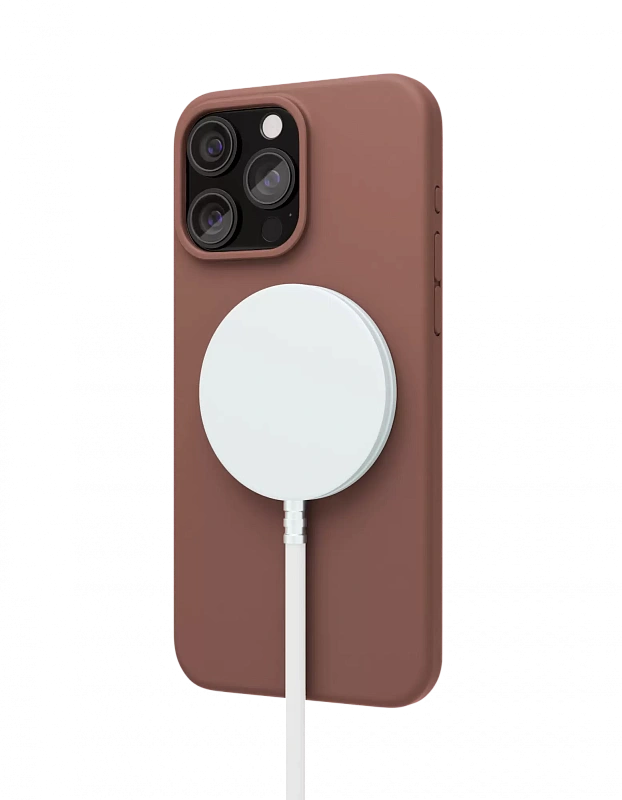 Чехол защитный VLP Aster Case с MagSafe для iPhone 15 Pro Max, моккачино