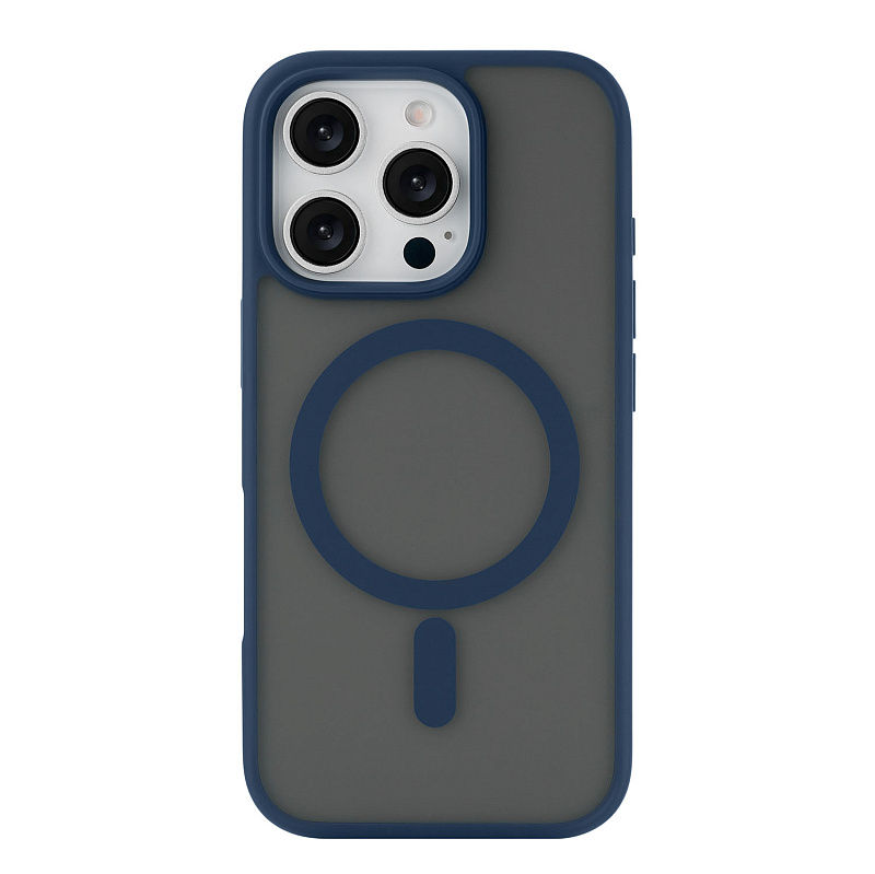 Чехол защитный uBear Cloud Mag Case для iPhone 16 Pro, MagSafe, синий Чехол защитный uBear Cloud Mag Case для iPhone 16 Pro, MagSafe, синий