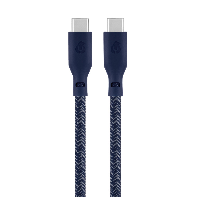 Зарядный кабель uBear Trend, USB-C/USB-С, 1,2м, синий Зарядный кабель uBear Trend, USB-C/USB-С, 1,2м, синий