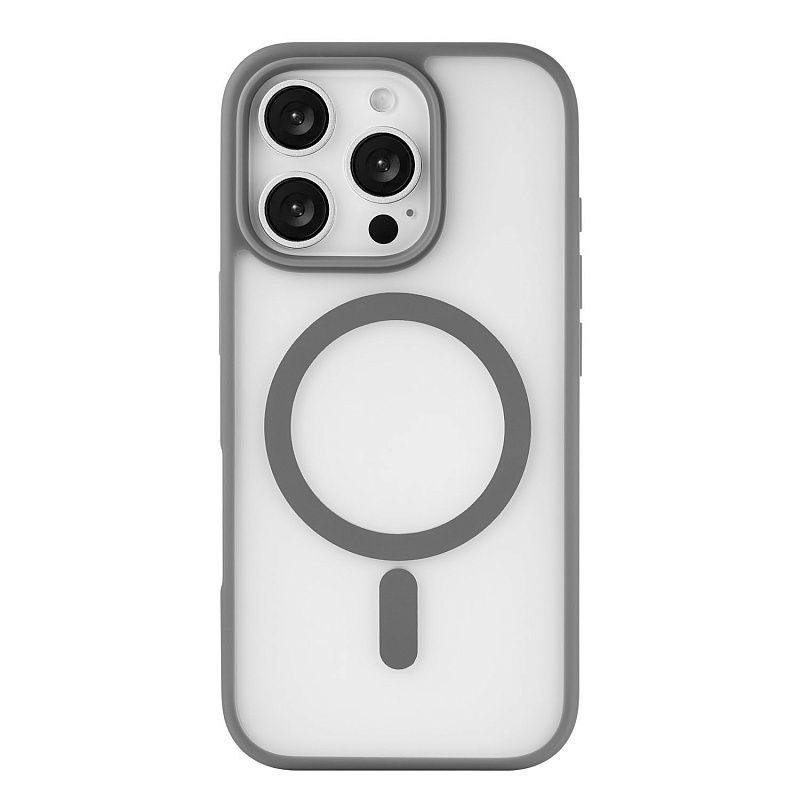 Чехол защитный uBear Cloud Mag Case для iPhone 16 Pro, серый Чехол защитный uBear Cloud Mag Case для iPhone 16 Pro, серый